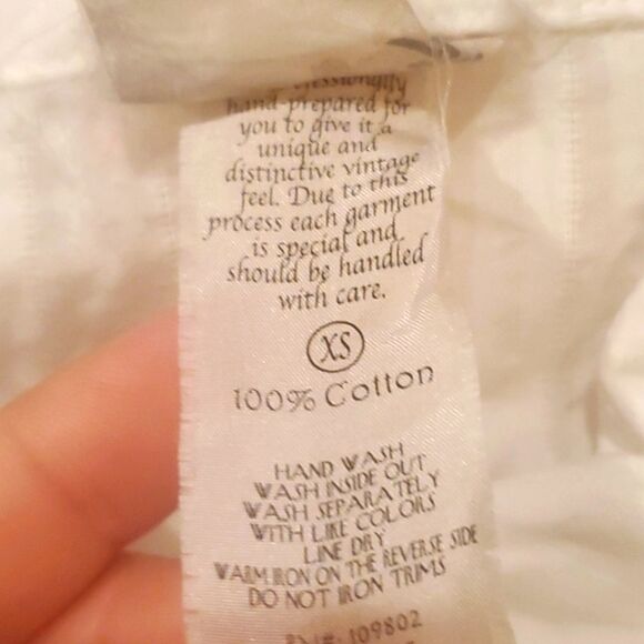 Da-nang Vintage Surplus White Cotton Button Down NWT size xs - Picture 6 of 7